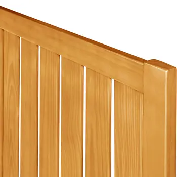 Natural Shiplap Texture Solid Wood Queen Bed Frame