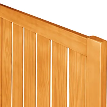 Brown Solid Wood King Bed Frame