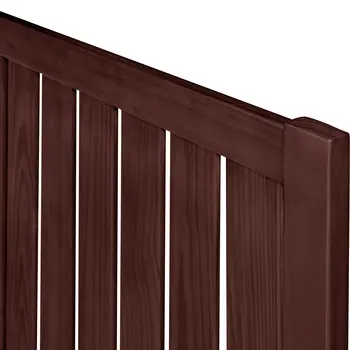 Brown Solid Wood King Bed Frame