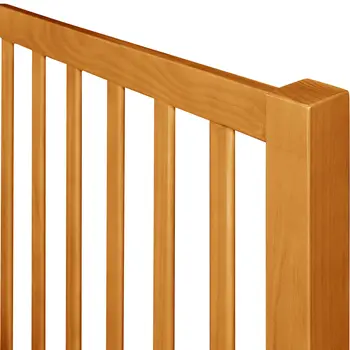 Natural Slat Back Solid Wood Queen Bed Frame