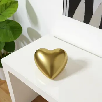6" Gold Ceramic Decorative Heart Sculpture