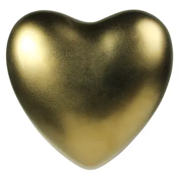 6" Gold Ceramic Decorative Heart Sculpture