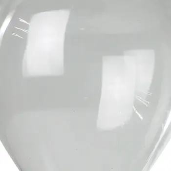 8" Clear And Gray Glass Hourglass Tabletop Sculpture