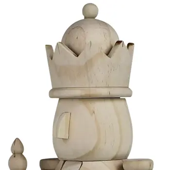 15" Natural Solid Wood Christmas Nutcracker Tabletop Sculpture