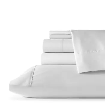 Six Piece White Microfiber Sheet Set