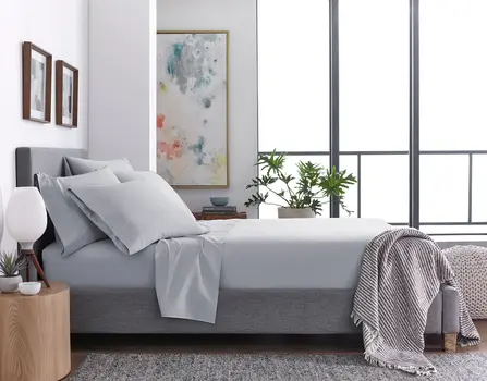 Six Piece Silver Microfiber King Sheet Set