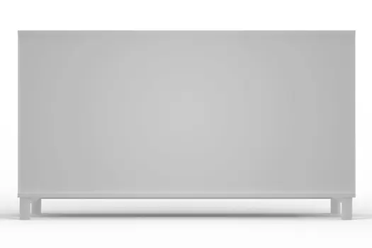 61" White Solid Wood Six Drawer Double Dresser
