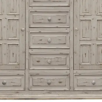 64" White Solid Wood Seven Drawer Gentlemans Chest