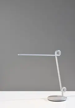 35" White Metal Novelty Desk Table Lamp