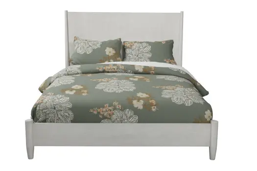 Gray Solid Wood Full Bed Frame