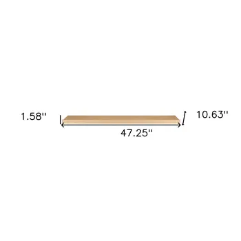 47" Natural Wood Wall Mounted Floating Shelf