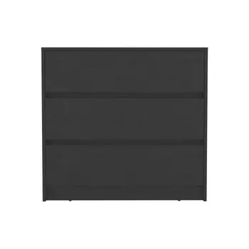 33" Black Three Drawer Dresser