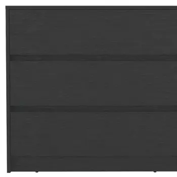 33" Black Three Drawer Dresser