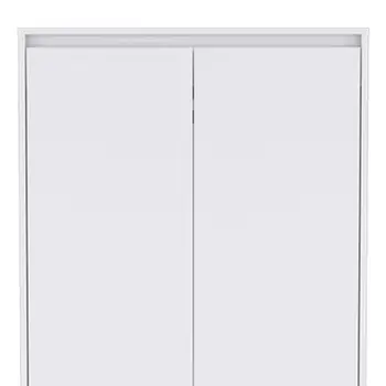 32" White Two Drawer Combo Dresser
