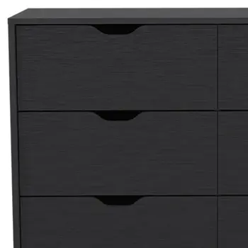 42" Black Four Drawer Dresser