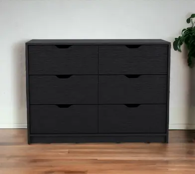 42" Black Four Drawer Dresser