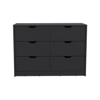 42" Black Four Drawer Dresser
