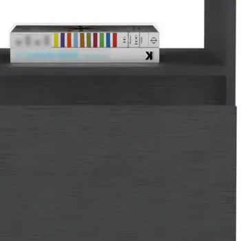 20" Black Wood One Drawer Nightstand