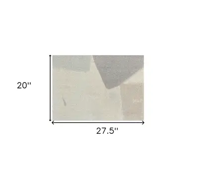 2' X 3' Taupe Abstract Machine Tufted Area Rug With UV Protection