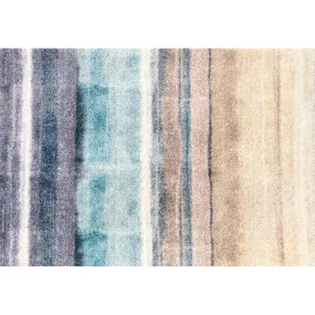 2' X 3' Turquoise Ombre Washable Area Rug With UV Protection