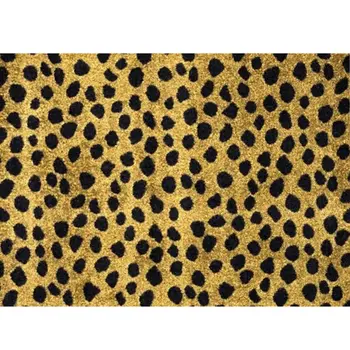 2' X 3' Bronze Leopard Print Washable Area Rug With UV Protection