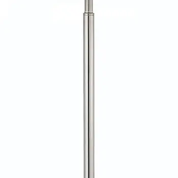 60" Nickel Metal Tray Table Floor Lamp With White Fabric Square Shade