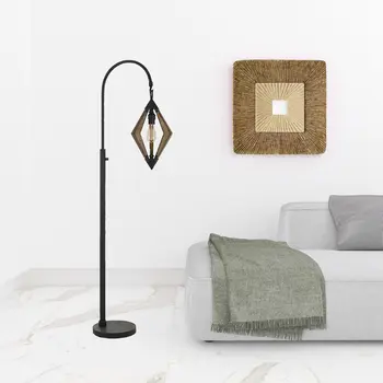67" Black Traditional Shaped Floor Lamp