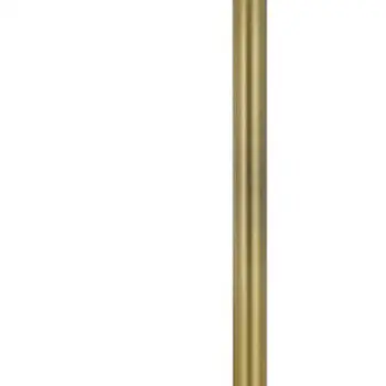 62" Nickel Tray Table Floor Lamp With White Drum Shade