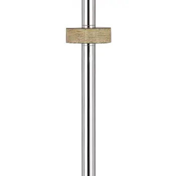 61" Chrome Traditional Shaped Floor Lamp With White Square Shade