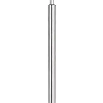 61" Chrome Tray Table Floor Lamp With White Transparent Glass Square Shade