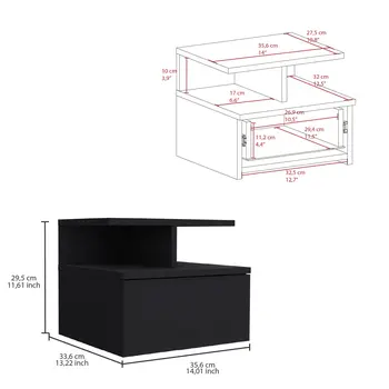 Two Piece Black Bedroom Set