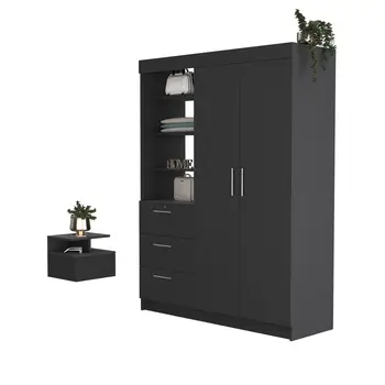 Two Piece Black Bedroom Set