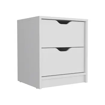 Two Piece White Bedroom Set