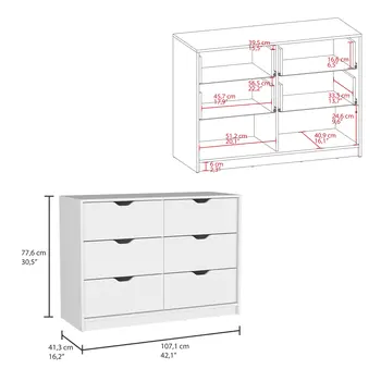 Two Piece White Bedroom Set