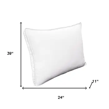 Set of Two Microfiber Down Alternative Medium Hypoallergenic King Size Bed Pillows