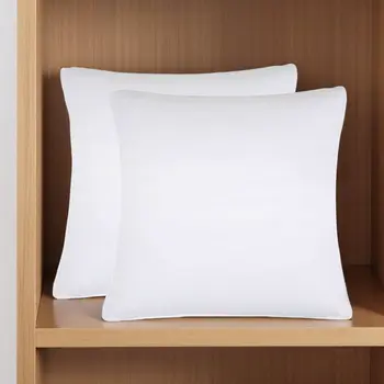 Set of Two Microfiber Down Alternative Medium Hypoallergenic European Size Bed Pillows