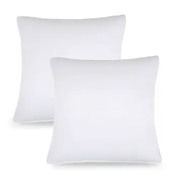Set of Two Microfiber Down Alternative Medium Hypoallergenic European Size Bed Pillows