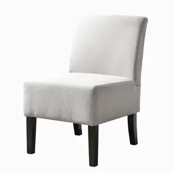 23" Gray and Black Upholstered Slipper Chair