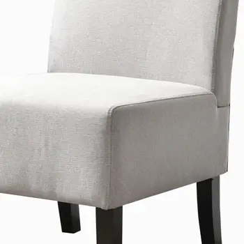 23" Gray and Black Upholstered Slipper Chair