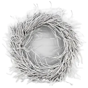 28" White Willow Dried Wreath