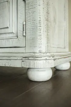 27" Ivory Solid Wood One Drawer Nightstand