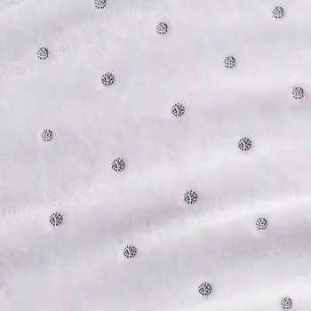 Twin Ivory Fleece Woven Polka Dots Plush Blanket