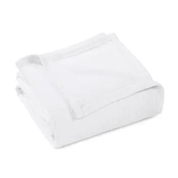 King White Cotton Waffle Weave Honeycomb Blanket