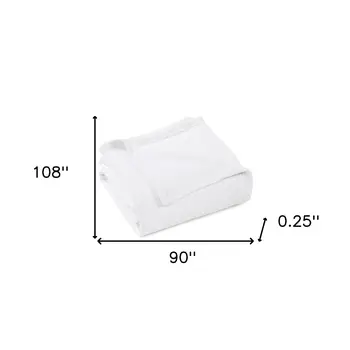 King White Cotton Waffle Weave Honeycomb Blanket