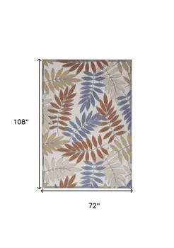 6' X 9' Blue Indoor Outdoor Area Rug