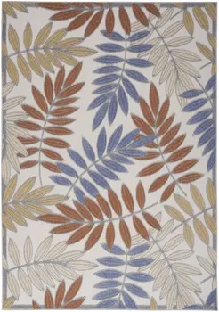 4' X 6' Blue Indoor Outdoor Area Rug