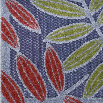 6' X 9' Orange Green And Blue Indoor Outdoor Area Rug
