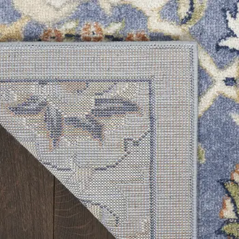 6' X 9' Green and Ivory Floral Power Loom Area Rug
