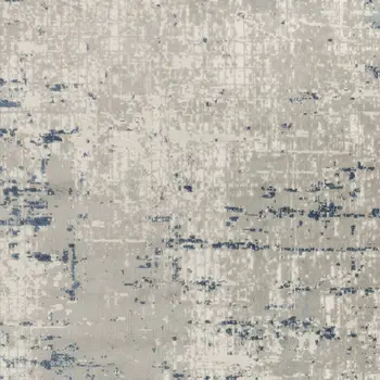 7' X 10' Blue and Gray Abstract Power Loom Area Rug