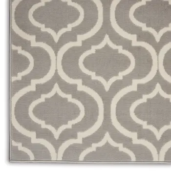 6' X 9' Gray Moroccan Power Loom Area Rug
